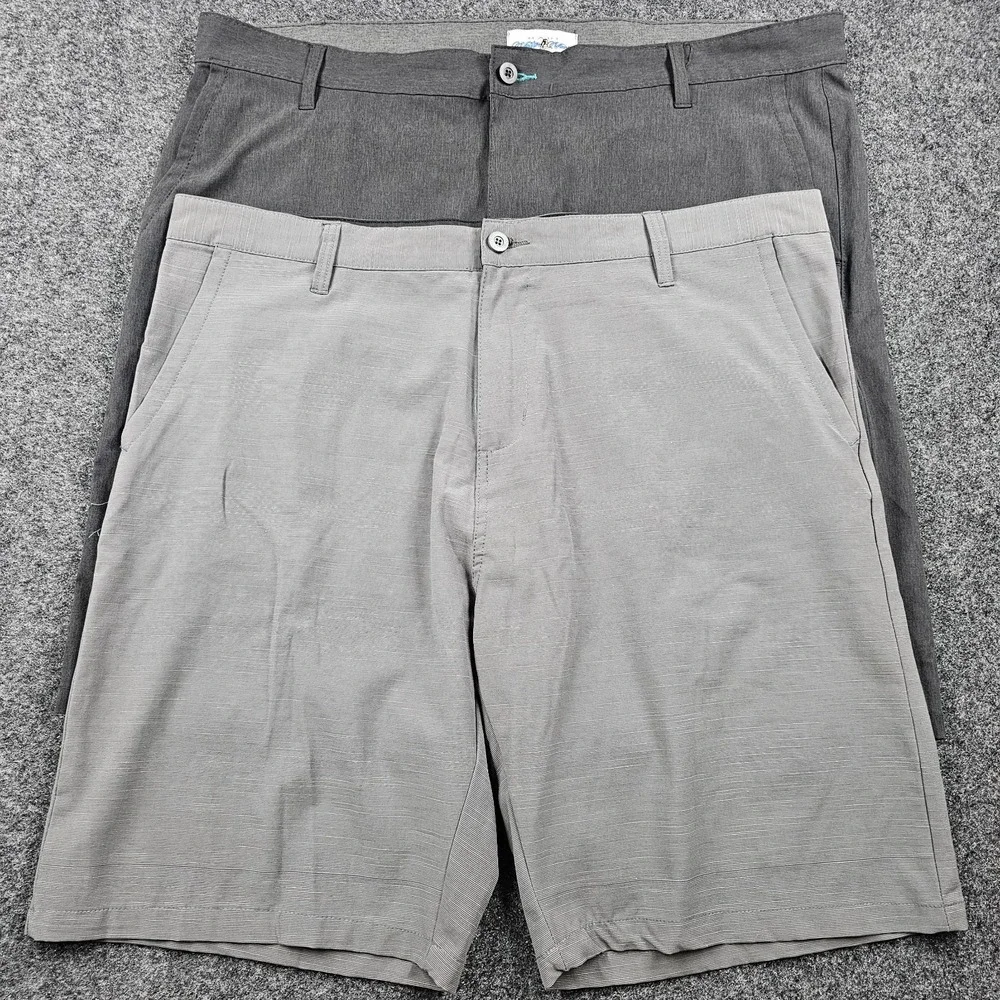 Burnside Maui Water Wear Hybrid Golf Shorts 2 Pack Mens Size 40 Gray Stretch